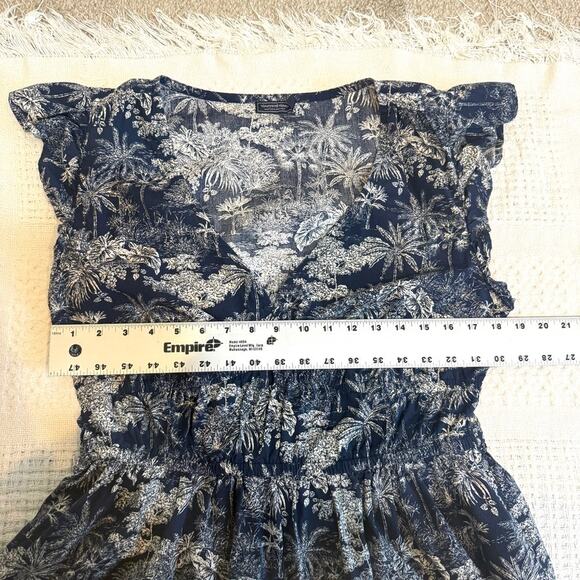 Vineyard Vines large tropical poplin flutter midi dress pockets D1 2761 - Picture 3 of 10